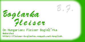 boglarka fleiser business card